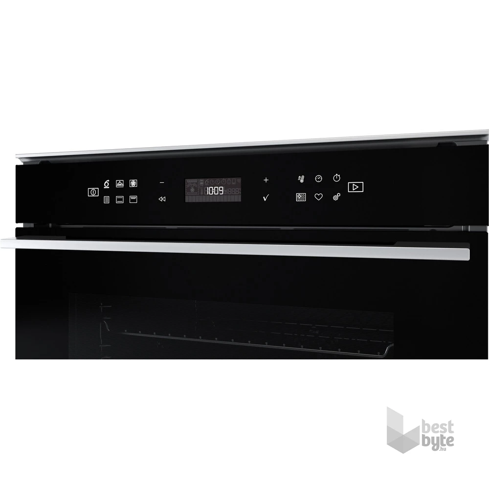 Whirlpool W7 OM4 4S1 P BL fekete, beépíthető, sütőtér: 73L, grill, légkeverés, pirolitikus, sütő
