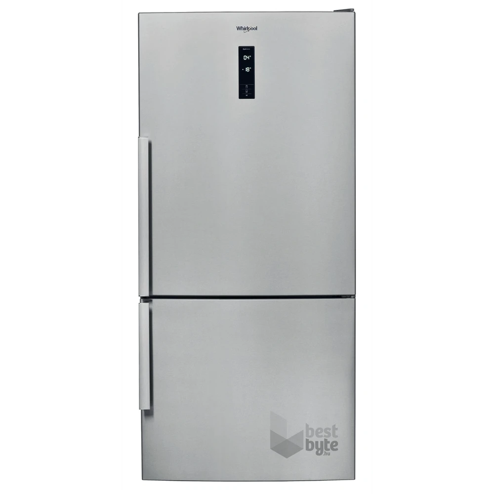 Whirlpool W84BE 72 X 2 inox, alulfagyasztós, Hűtő:407L, Fagyasztó:181L, Dual no frost hűtőszekrény