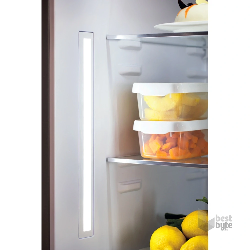 Whirlpool W84BE 72 X 2 inox, alulfagyasztós, Hűtő:407L, Fagyasztó:181L, Dual no frost hűtőszekrény