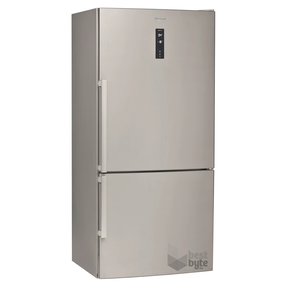 Whirlpool W84BE 72 X 2 inox, alulfagyasztós, Hűtő:407L, Fagyasztó:181L, Dual no frost hűtőszekrény