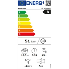 Whirlpool W8 W046WB EE 10 kg elöltöltős mosógép