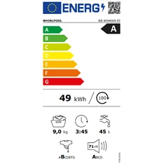 Whirlpool W8 W946WB EE 9 kg elöltöltős mosógép