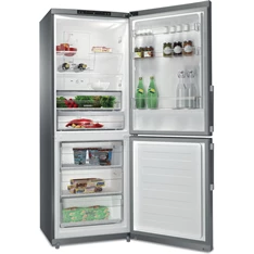Whirlpool WB70I 952 X inox, alulfagyasztós, Hűtő:304L, Fagyasztó:153L, No frost hűtőszekrény