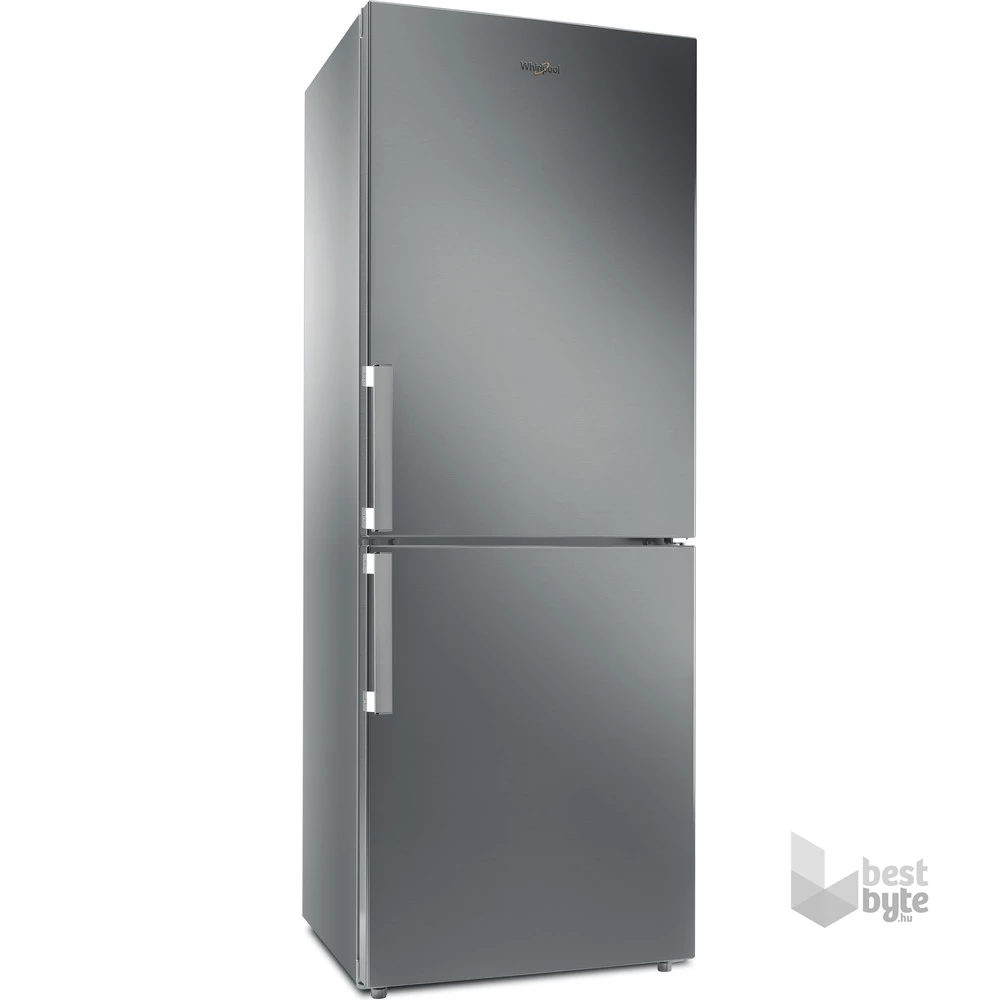 Whirlpool WB70I 952 X inox, alulfagyasztós, Hűtő:304L, Fagyasztó:153L, No frost hűtőszekrény