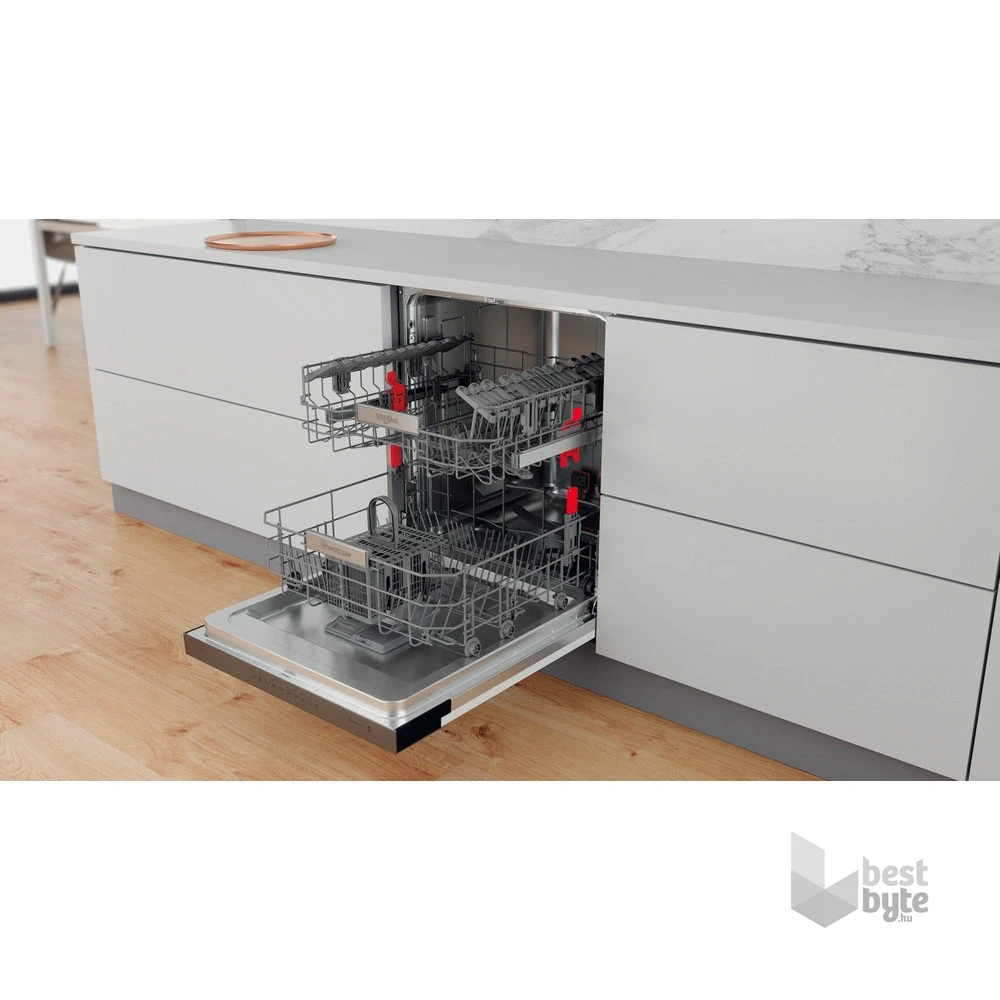 Whirlpool WBO 3T333 P 6.5 X programok száma: 11, beépíthető, 14 terítékes mosogatógép 