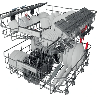 Whirlpool WBO 3T333 P 6.5 X programok száma: 11, beépíthető, 14 terítékes mosogatógép 
