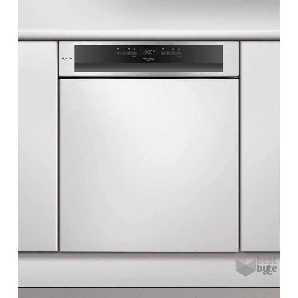 Whirlpool WBO 3T333 P 6.5 X szürke, programok száma: 11, beépíthető, 14 terítékes mosogatógép 
