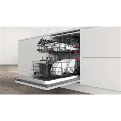 Whirlpool WCIO 3T341 PE inox, programok száma: 10, beépíthető, 14 terítékes mosogatógép 