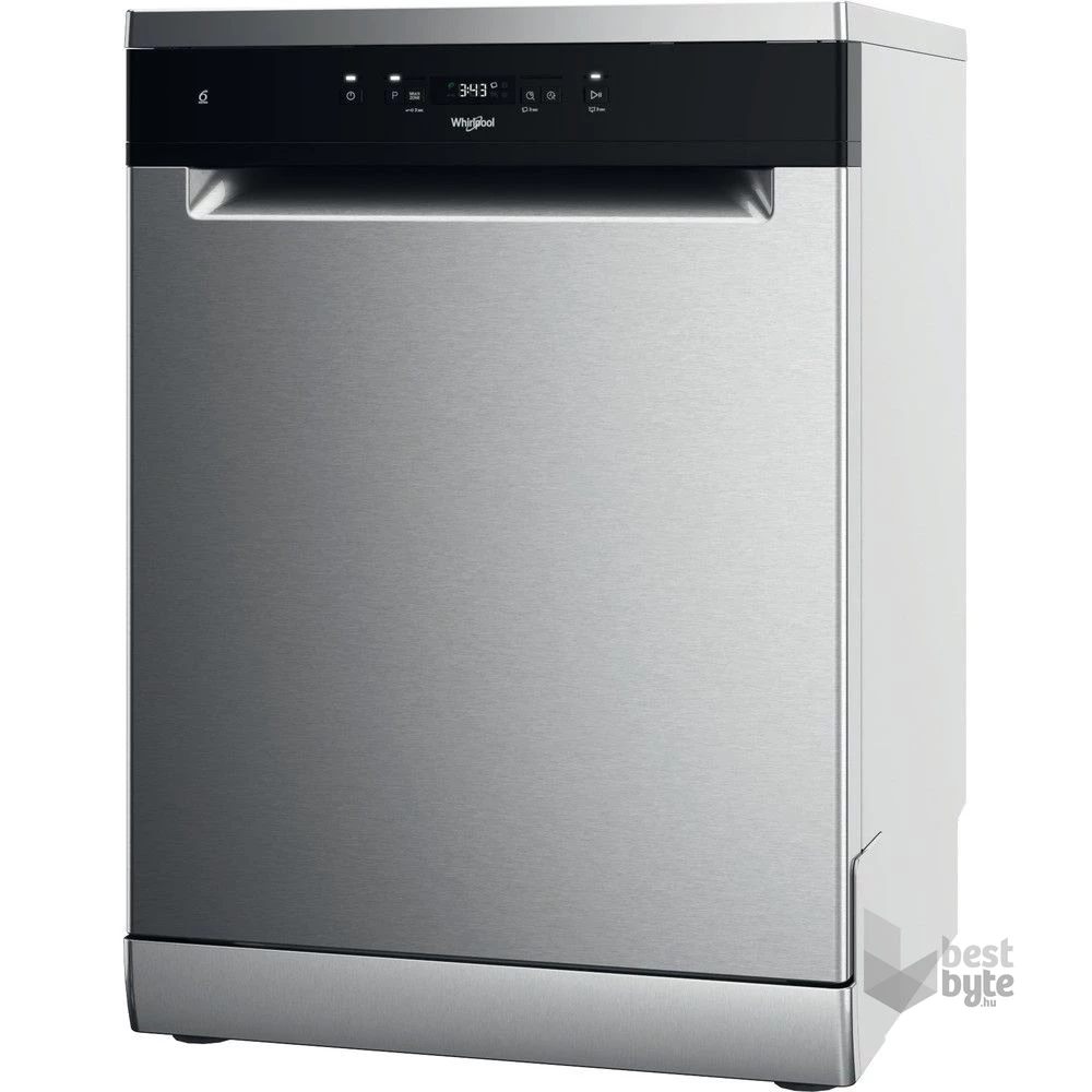 Whirlpool WFC 3C33 F X inox, programok száma: 8, szabadonálló, 14 terítékes mosogatógép 