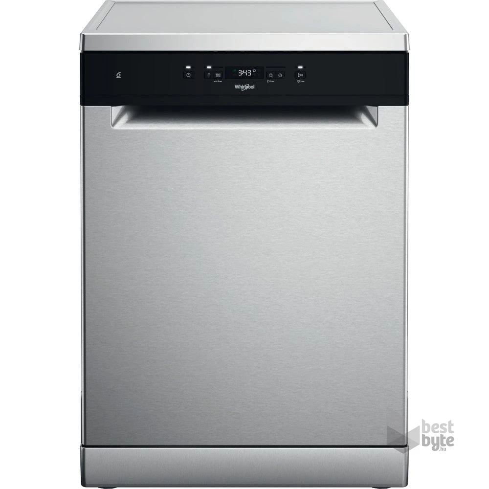 Whirlpool WFC 3C33 F X inox, programok száma: 8, szabadonálló, 14 terítékes mosogatógép 