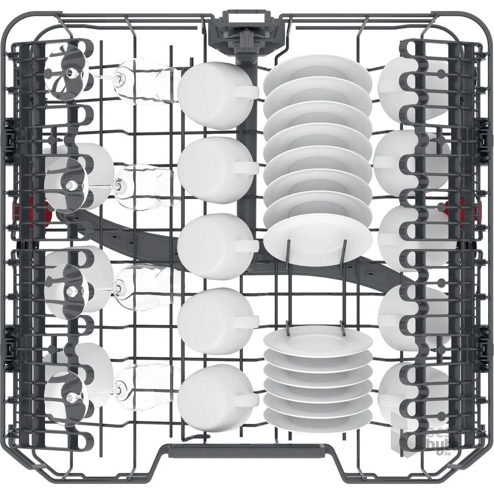 Whirlpool WFC 3C33 F X inox, programok száma: 8, szabadonálló, 14 terítékes mosogatógép 