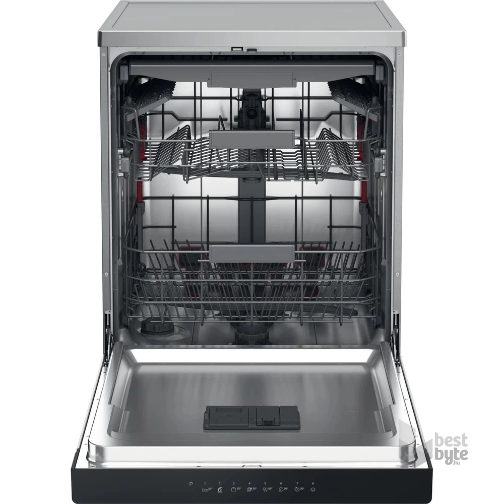 Whirlpool WFC 3C33 PF X fehér, programok száma: 8, szabadonálló, 14 terítékes mosogatógép 