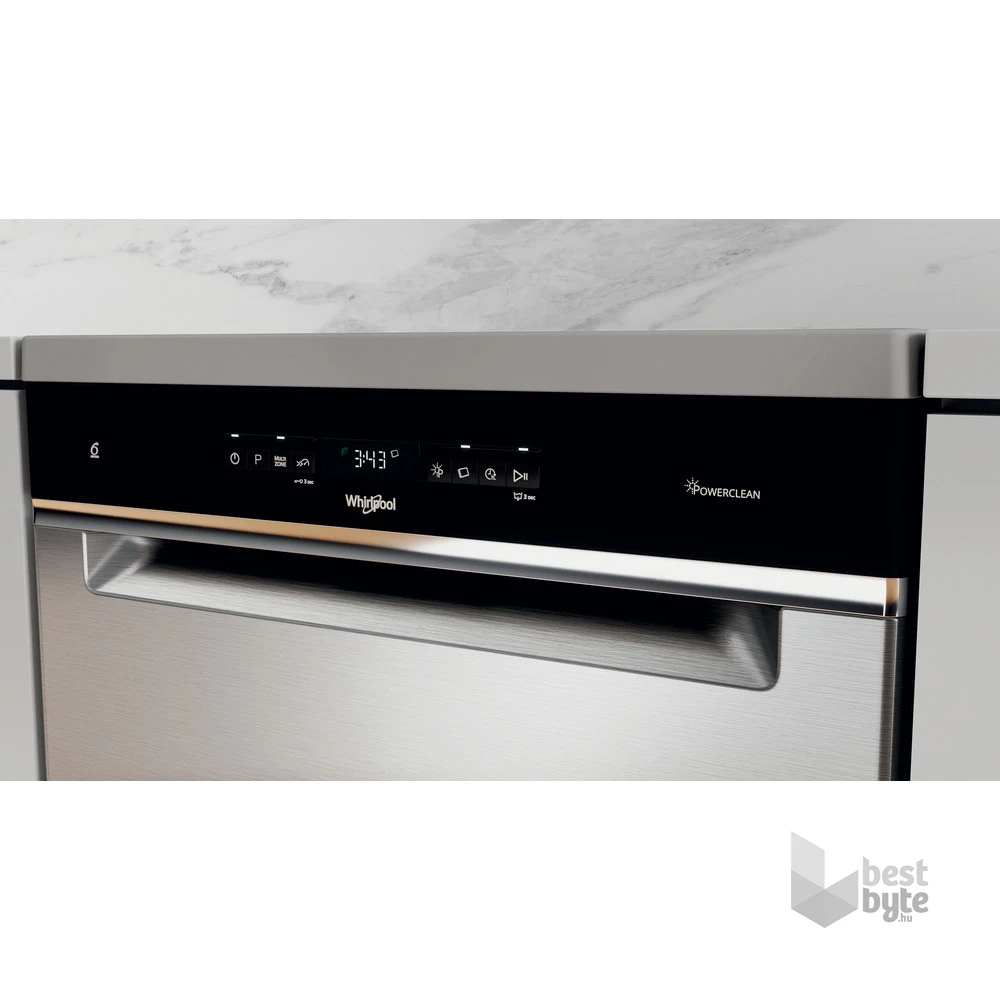Whirlpool WFO 3O32 N P X inox, programok száma: 10, szabadonálló, 14 terítékes mosogatógép 