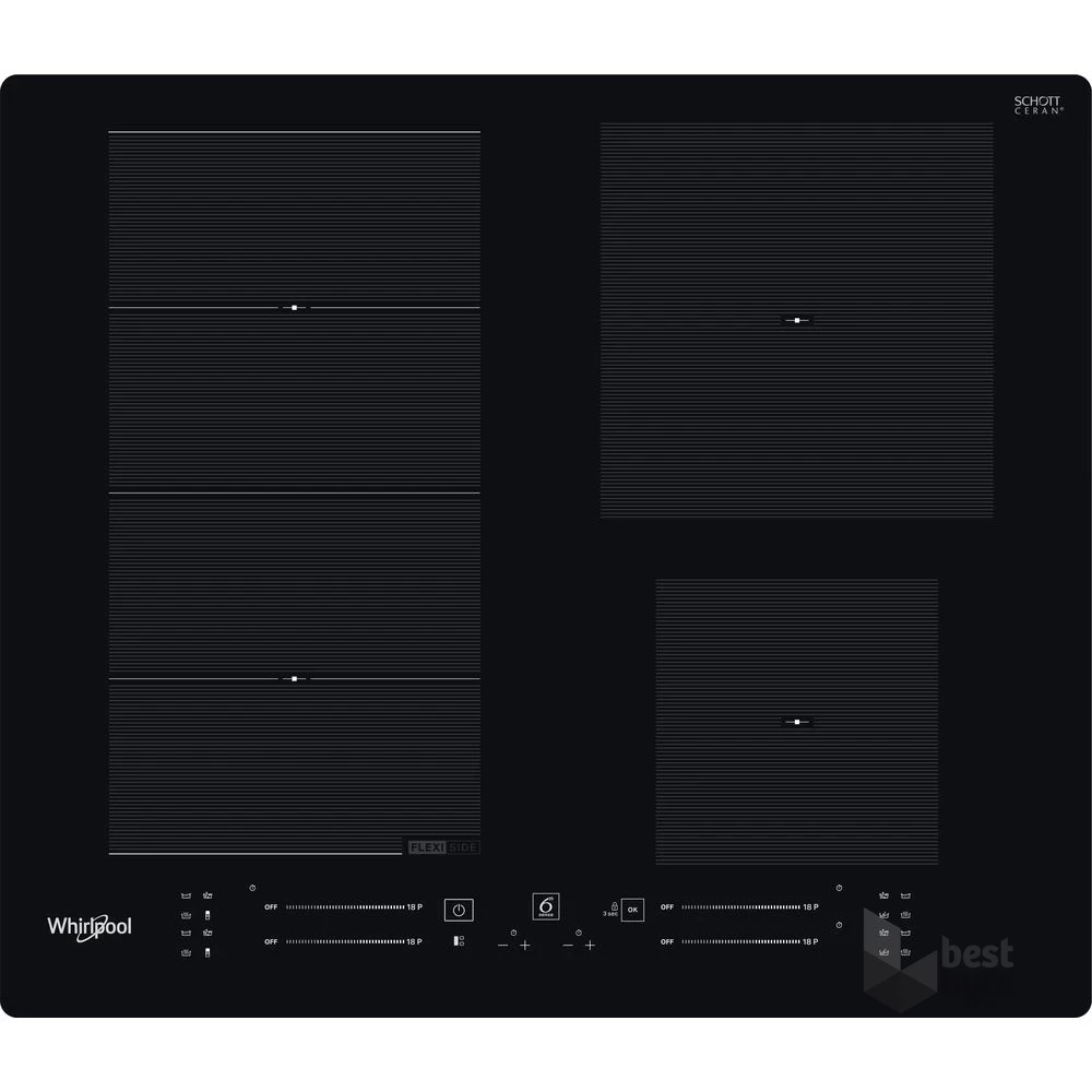 Whirlpool WF S7560 NE fekete, beépíthető, indukciós, főzőzóna: 4, beépíthető méret: 56cm, főzőlap