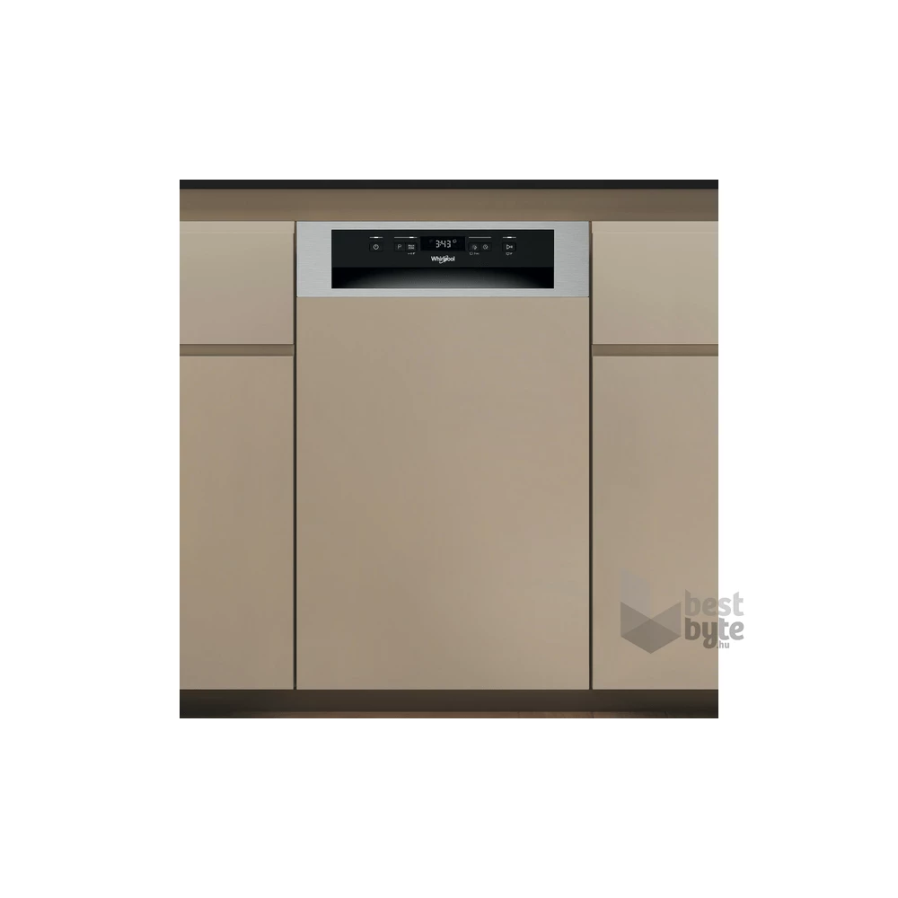 Whirlpool WH6PC11BS7A0 programok száma: 9, keskeny beépíthető, 11 terítékes mosogatógép 
