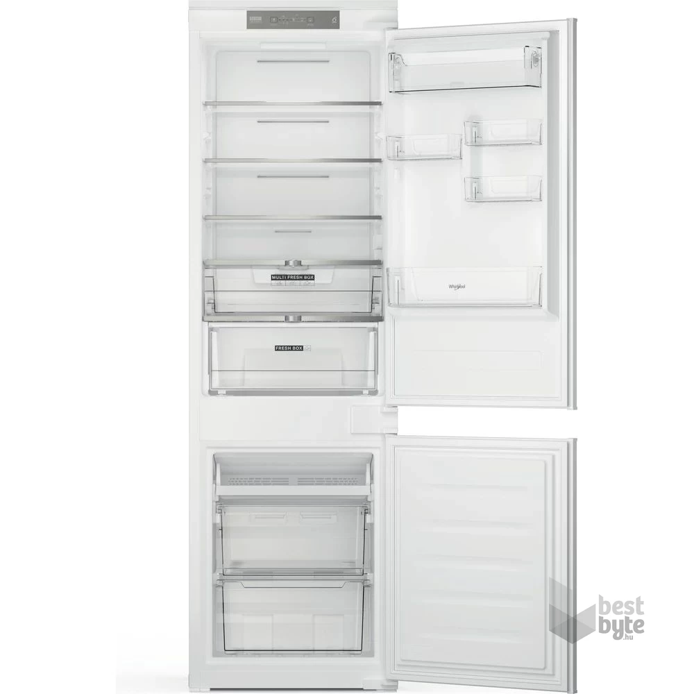 Whirlpool WHC18 T322 alulfagyasztós, beépíthető, Hűtő:182L, Fagyasztó:68L, No frost hűtőszekrény