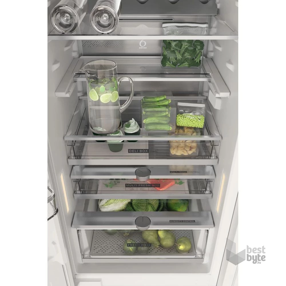 Whirlpool WHC20 T593 P alulfagyasztós, beépíthető, Hűtő:212L, Fagyasztó:68L, No frost hűtőszekrény (Újszerű)