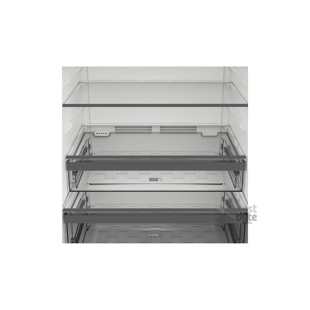 Whirlpool WHD2 6472W X4E inox, felülfagyasztós, Hűtő:354L, Fagyasztó:123L, No frost hűtőszekrény