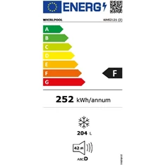 Whirlpool WHS2122 2 fehér, Fagyasztó:204L, fagyasztóláda