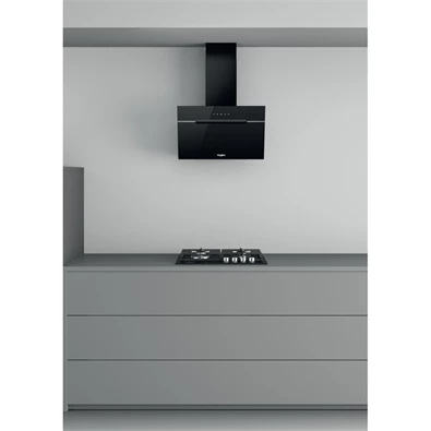 Whirlpool WHVP 62F LT SK fekete, beépíthető, döntött, méret:59,8 cm, zajszint:65 dB, páraelszívó (Újracsomagolt)
