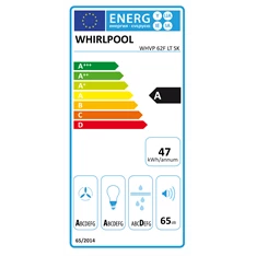 Whirlpool WHVP 62F LT SK fekete, beépíthető, döntött, méret:59,8 cm, zajszint:65 dB, páraelszívó (Újracsomagolt)