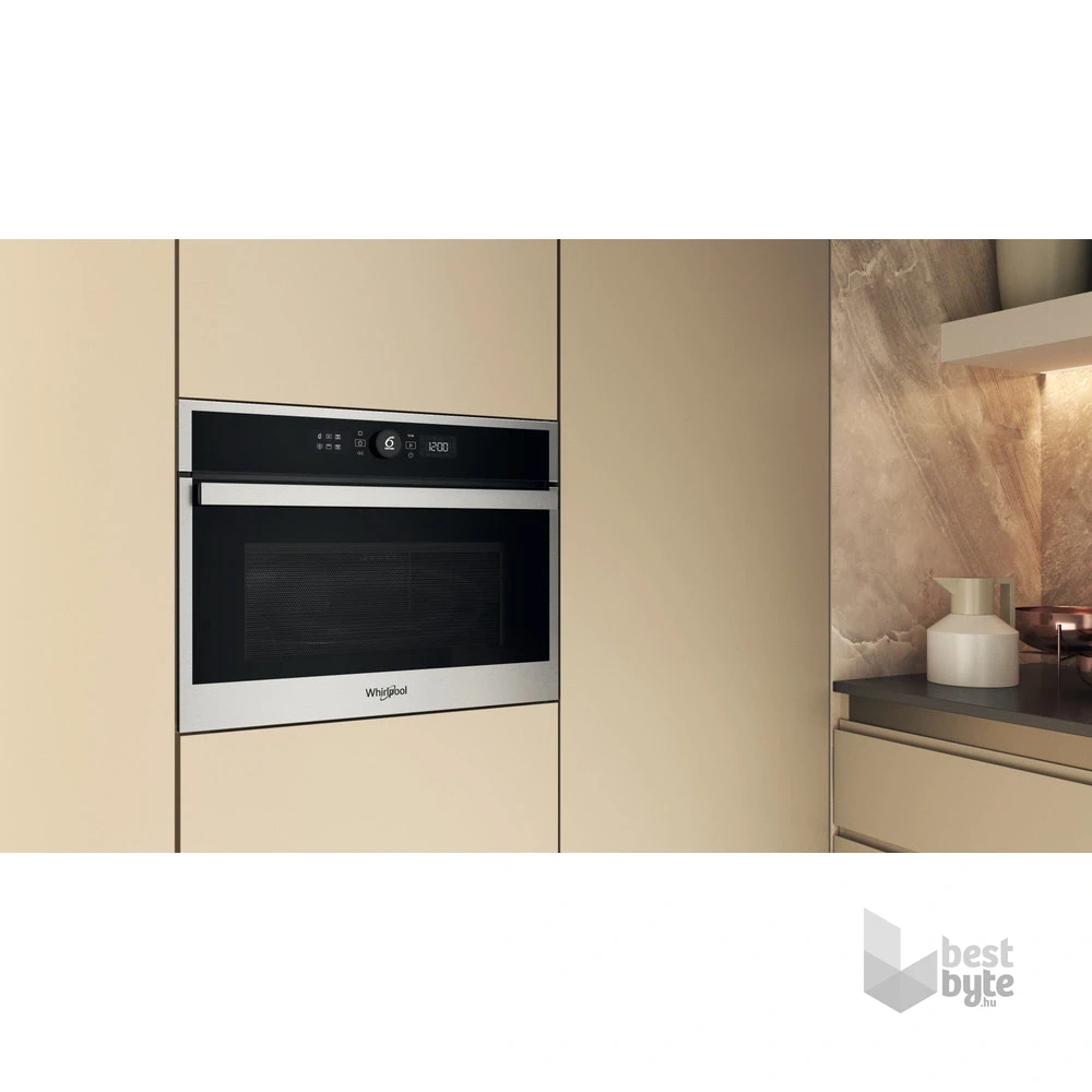 Whirlpool WMW44HMX 900W 40L inox beépíthető mikrohullámú sütő