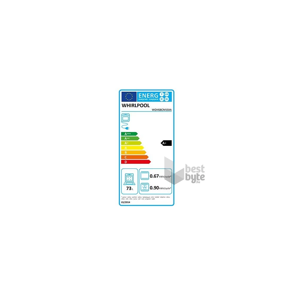 Whirlpool WOI4S8CM1SXA inox, beépíthető, sütőtér: 73L, sütő