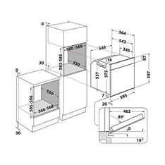 Whirlpool WOI4S8CM1SXA inox, beépíthető, sütőtér: 73L, sütő