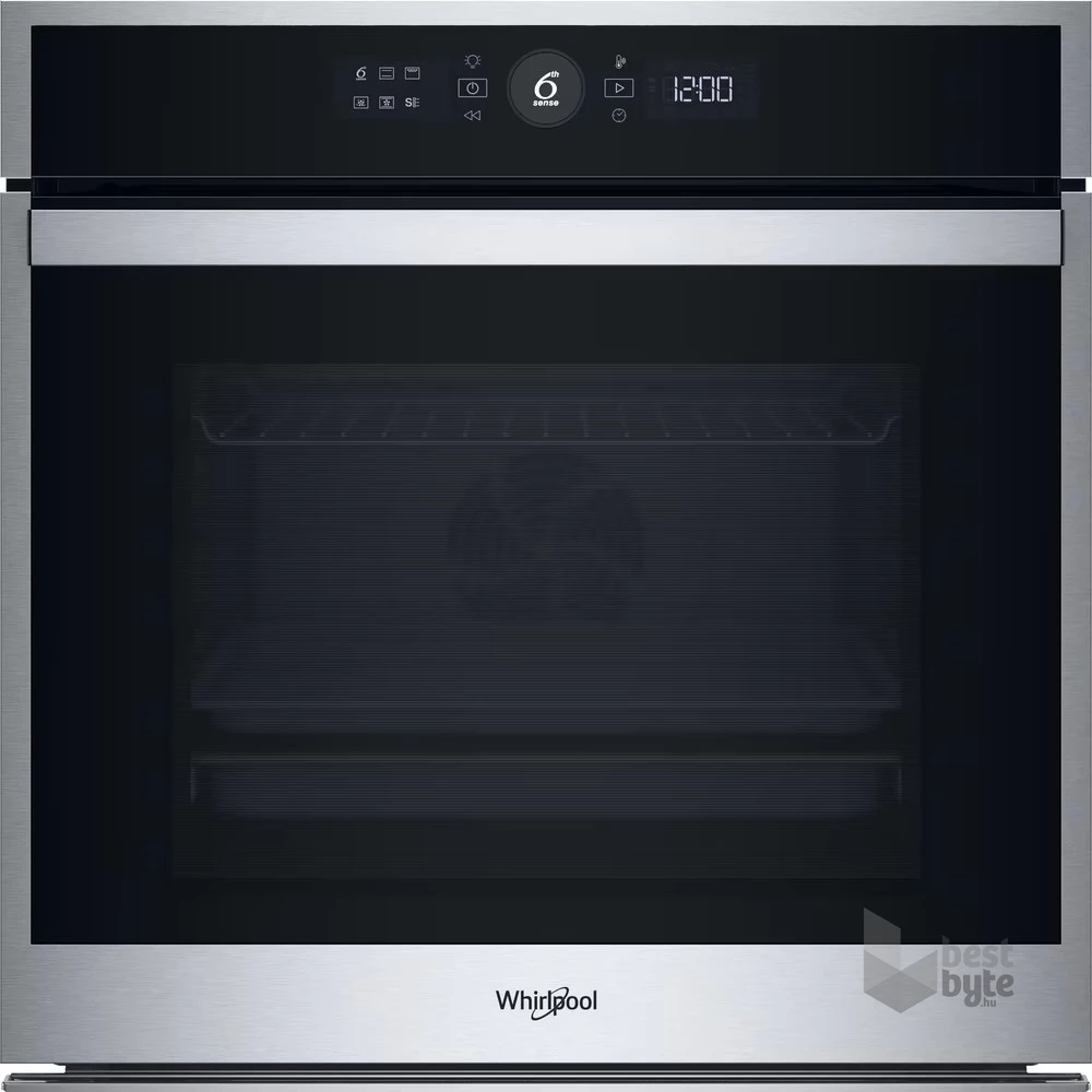 Whirlpool WOI4S8HM1SXA inox-fekete, beépíthető, sütőtér: 73 liter,grill, légkeverés sütő