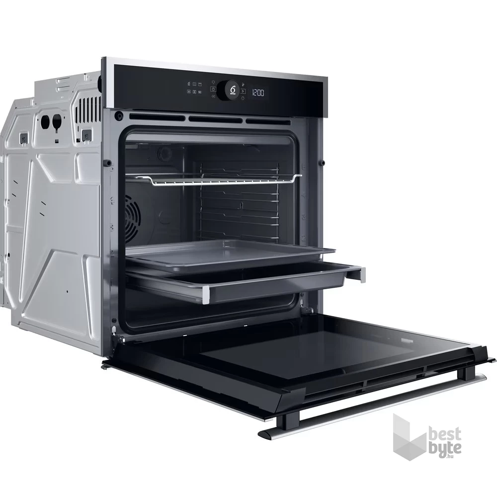 Whirlpool WOI4S8HM1SXA inox-fekete, beépíthető, sütőtér: 73 liter,grill, légkeverés sütő
