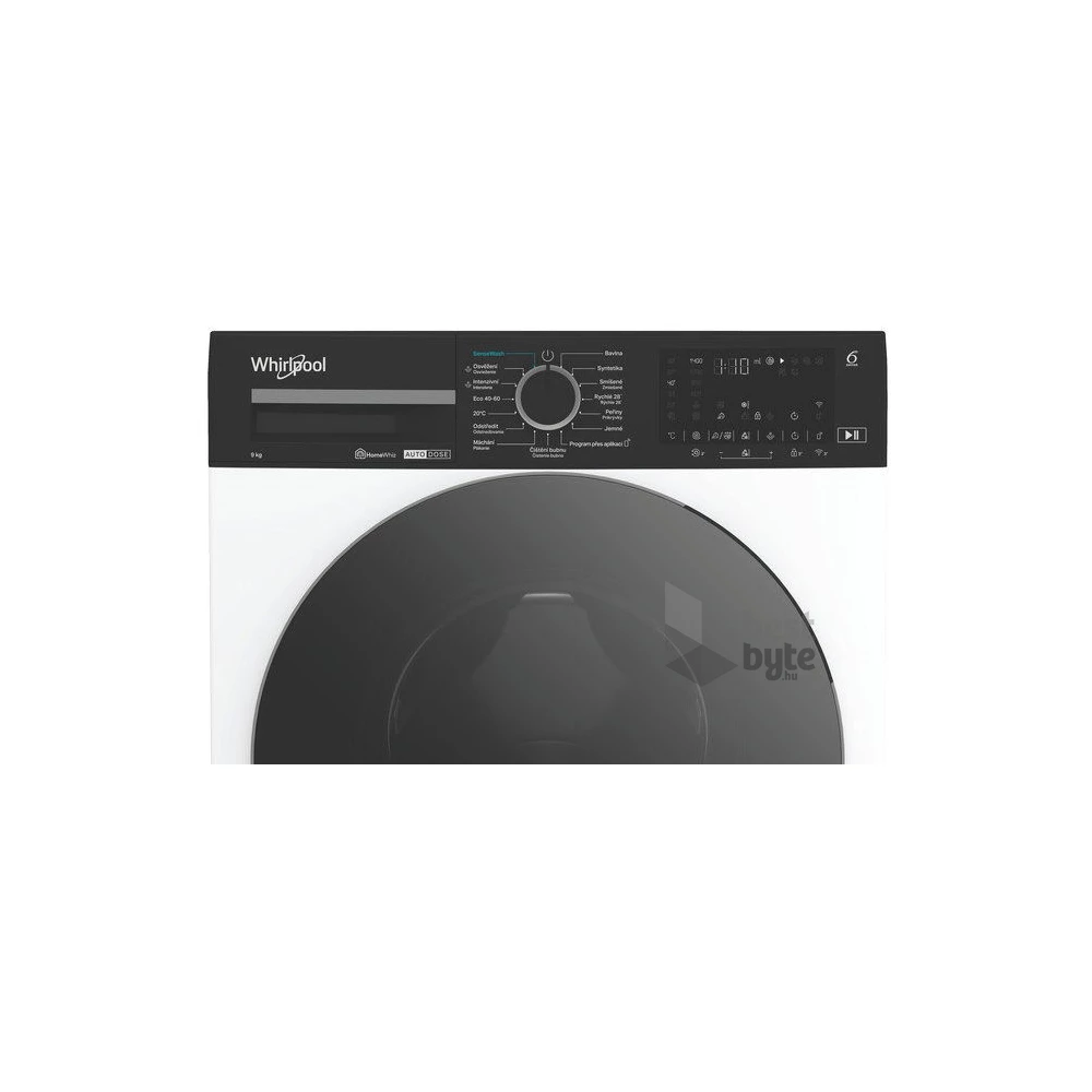 Whirlpool WPM 97W ADS EE fehér, elöltöltős, max.1400ford., 9 kg, mosógép