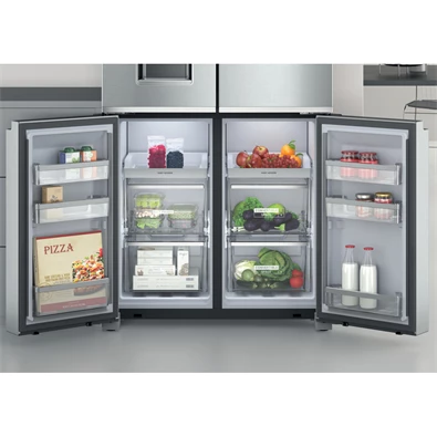 Whirlpool WQ9I MO1L inox, Side-by-Side, Hűtő:355L, Fagyasztó:237L, No frost hűtőszekrény