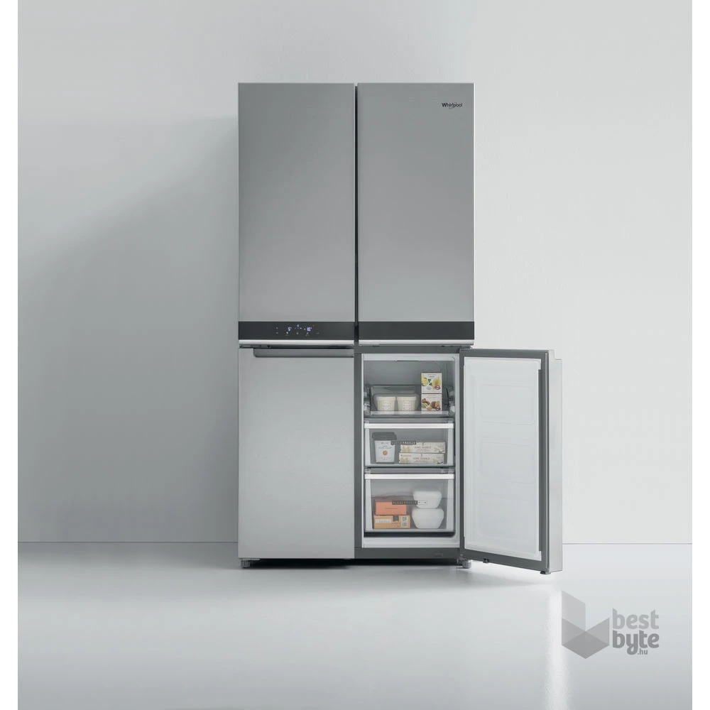 Whirlpool WQ9 B2L inox, Side-by-Side, Hűtő:388L, Fagyasztó:206L, No frost hűtőszekrény