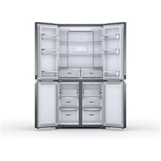 Whirlpool WQ9 B3L EF inox, side-by- side, Hűtő:388L, Fagyasztó:206L, hűtőszekrény