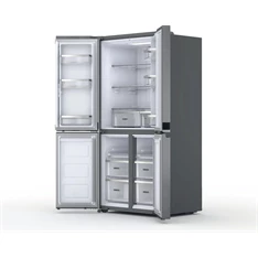 Whirlpool WQ9 B3L EF inox, side-by- side, Hűtő:388L, Fagyasztó:206L, hűtőszekrény