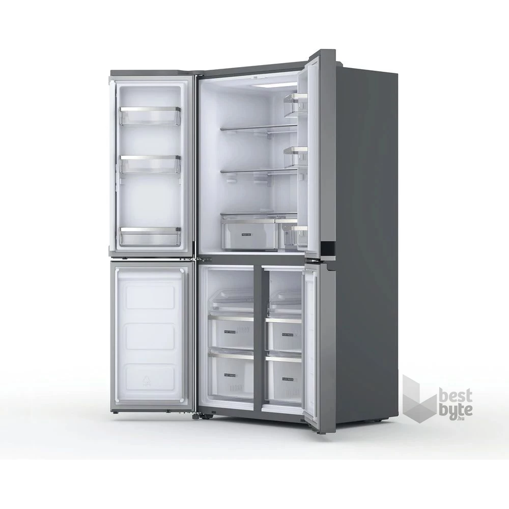 Whirlpool WQ9 B3L EF inox, side-by- side, Hűtő:388L, Fagyasztó:206L, hűtőszekrény