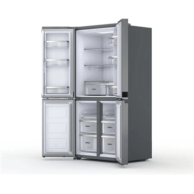 Whirlpool WQ9 B3L EF inox, side-by- side, Hűtő:388L, Fagyasztó:206L, hűtőszekrény