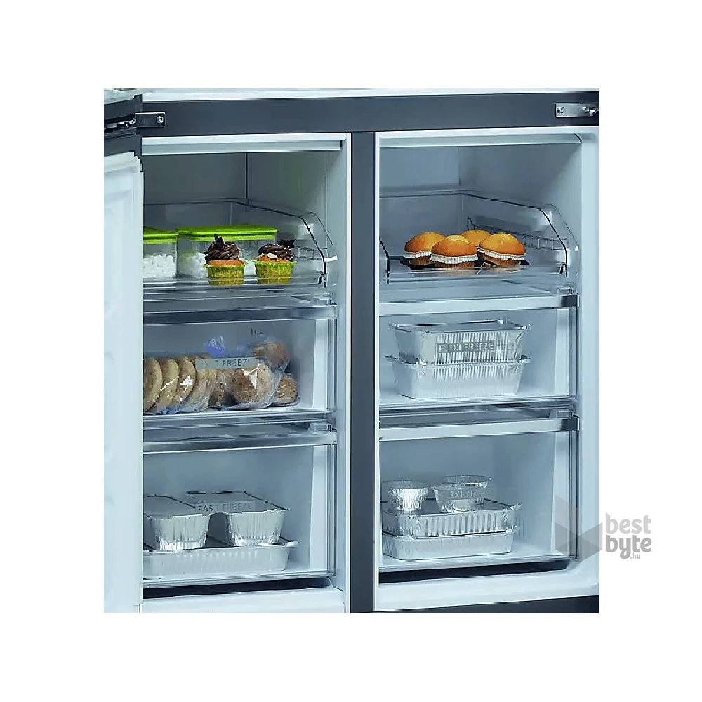 Whirlpool WQ9 U1L inox, Side-by-Side, Hűtő:388L, Fagyasztó:206L, No frost hűtőszekrény