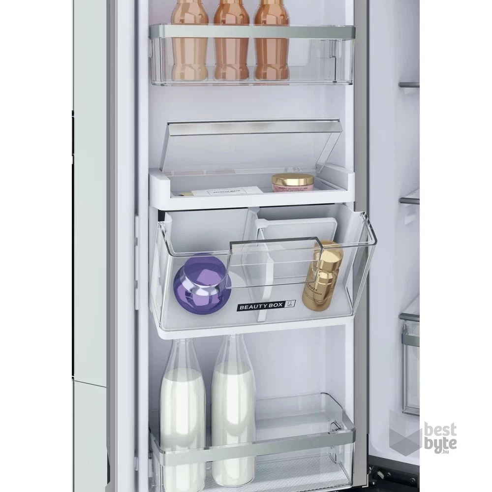 Whirlpool WQ9 U2L inox, Side-by-Side, Hűtő:388L, Fagyasztó:206L, Total No frost hűtőszekrény