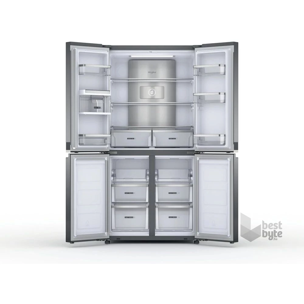 Whirlpool WQ9 U3L EF inox, side-by- side, Hűtő:388L, Fagyasztó:206L, No Frosthűtőszekrény