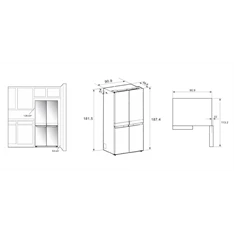 Whirlpool WQ9 U3L EF inox, side-by- side, Hűtő:388L, Fagyasztó:206L, No Frosthűtőszekrény