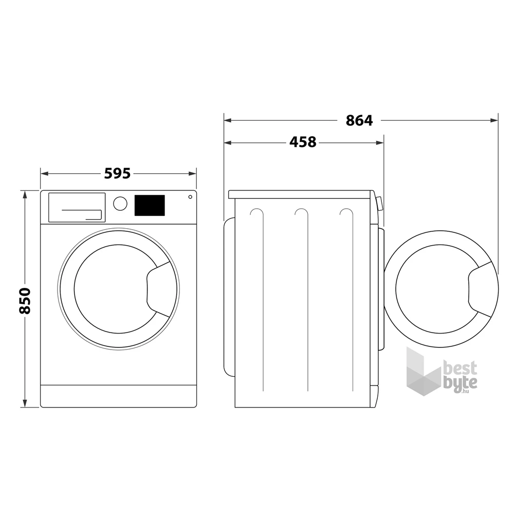 Whirlpool WRBSB 6249 S EU fehér, elöltöltős, max.1200ford., 6 kg, mosógép
