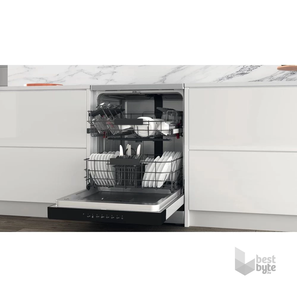 Whirlpool WRFC 3C26X inox, programok száma: 8, szabadonálló, 14 terítékes mosogatógép 