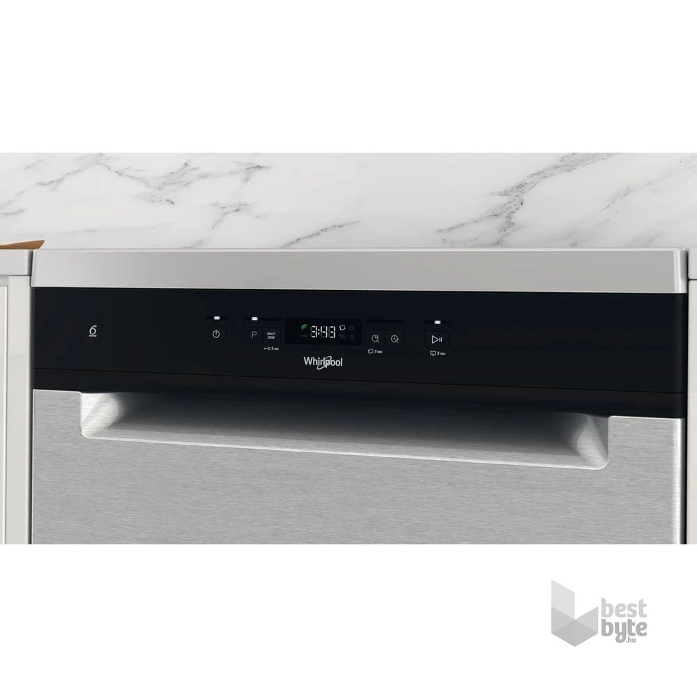Whirlpool WRFC 3C26X inox, programok száma: 8, szabadonálló, 14 terítékes mosogatógép 