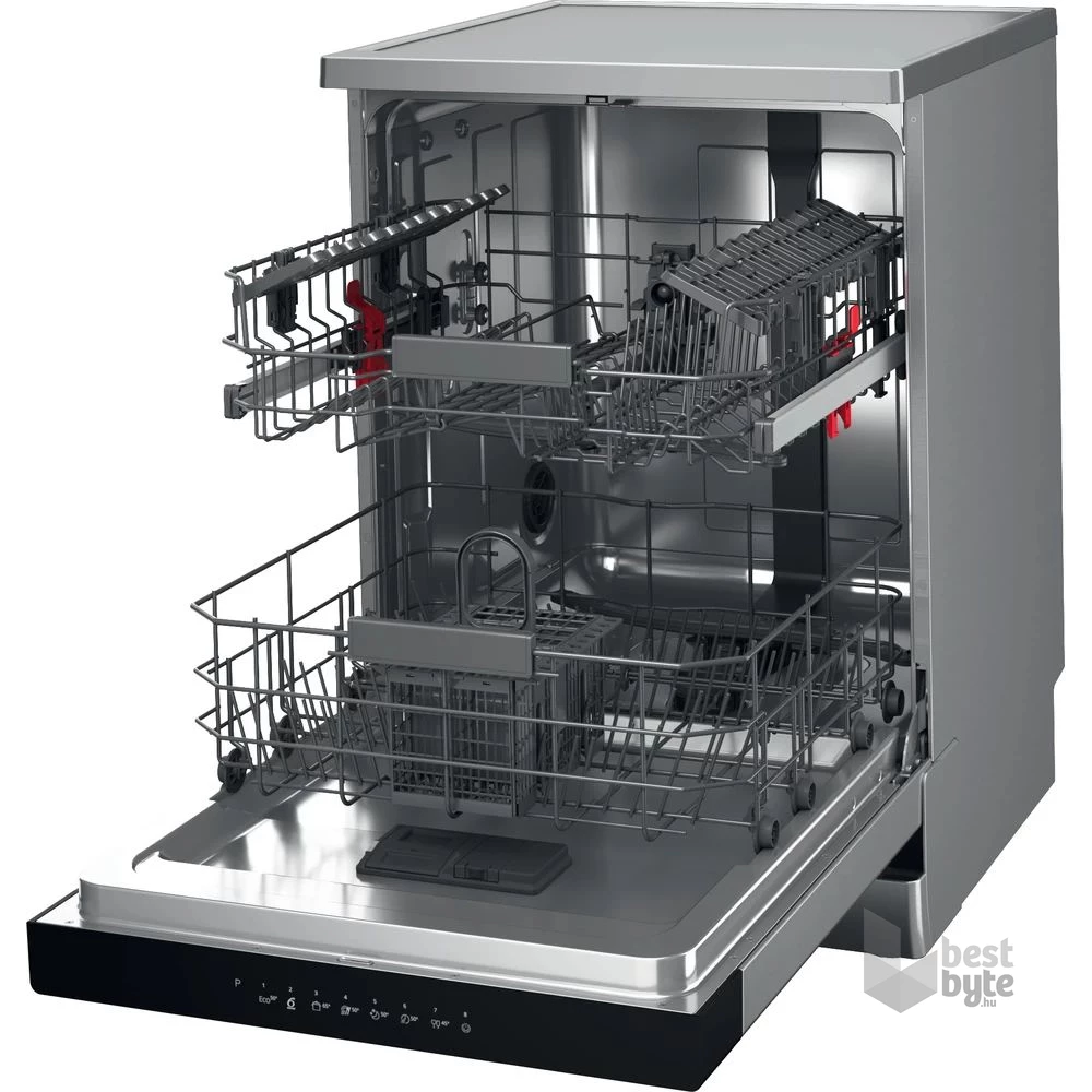 Whirlpool WRFC 3C26X inox, programok száma: 8, szabadonálló, 14 terítékes mosogatógép 