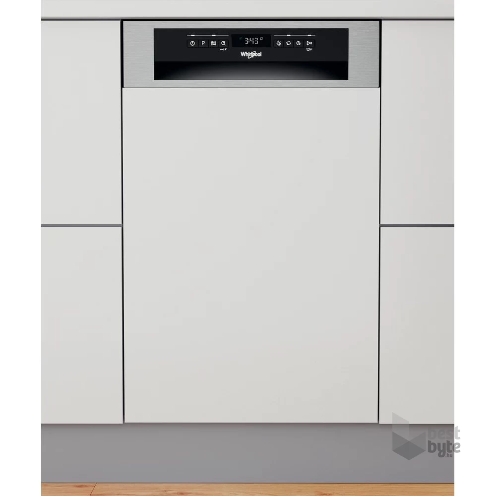Whirlpool WSBO 3O34 PF X programok száma: 8, beépíthető, 10 terítékes mosogatógép 