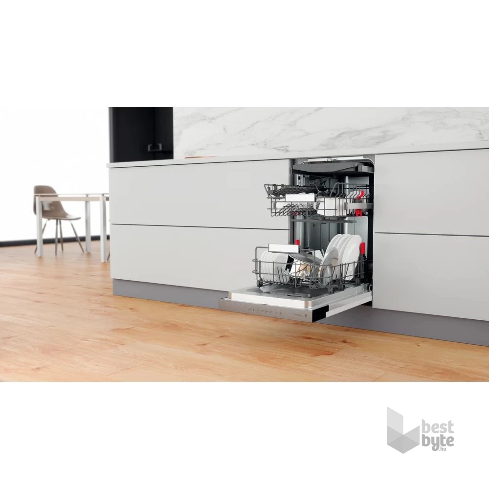 Whirlpool WSBO 3O34 PF X programok száma: 8, beépíthető, 10 terítékes mosogatógép 