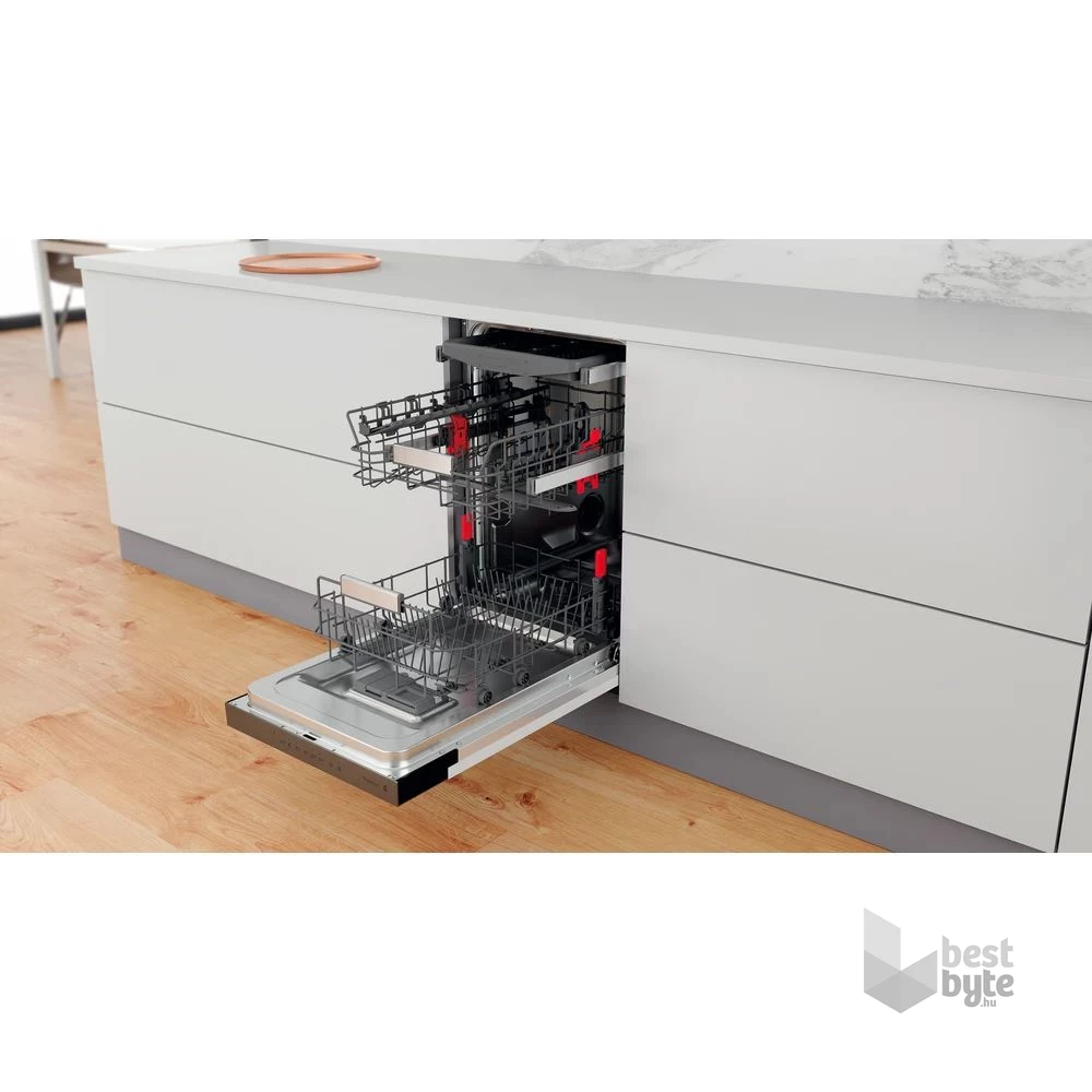 Whirlpool WSBO 3O34 PF X programok száma: 8, beépíthető, 10 terítékes mosogatógép 