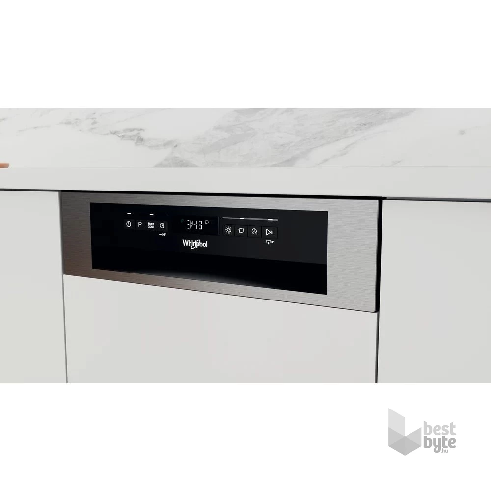 Whirlpool WSBO 3O34 PF X programok száma: 8, beépíthető, 10 terítékes mosogatógép 