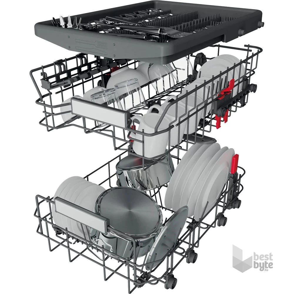Whirlpool WSBO 3O34 PF X programok száma: 8, beépíthető, 10 terítékes mosogatógép 